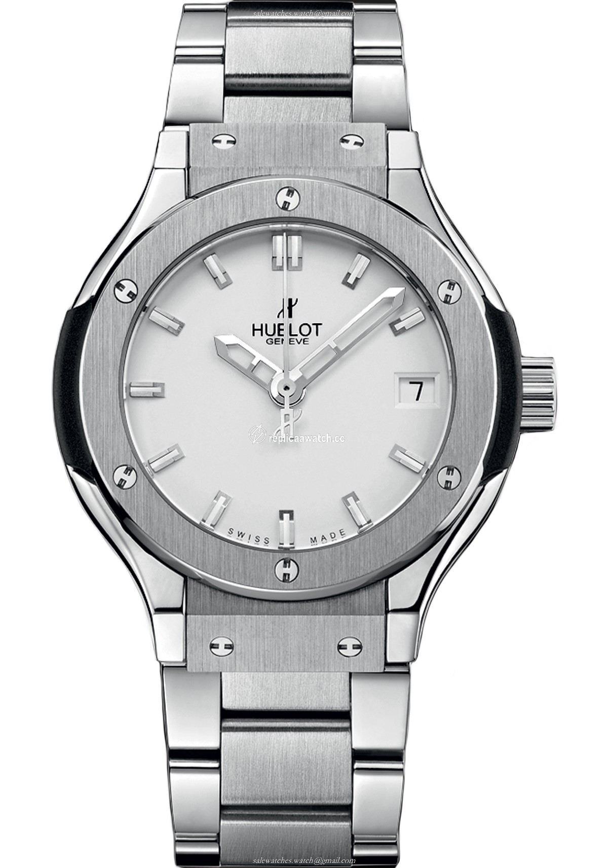 581.NX.2610.NX Hublot Classic Fusion Ladies Titanium Opalin Bracelet 33MM