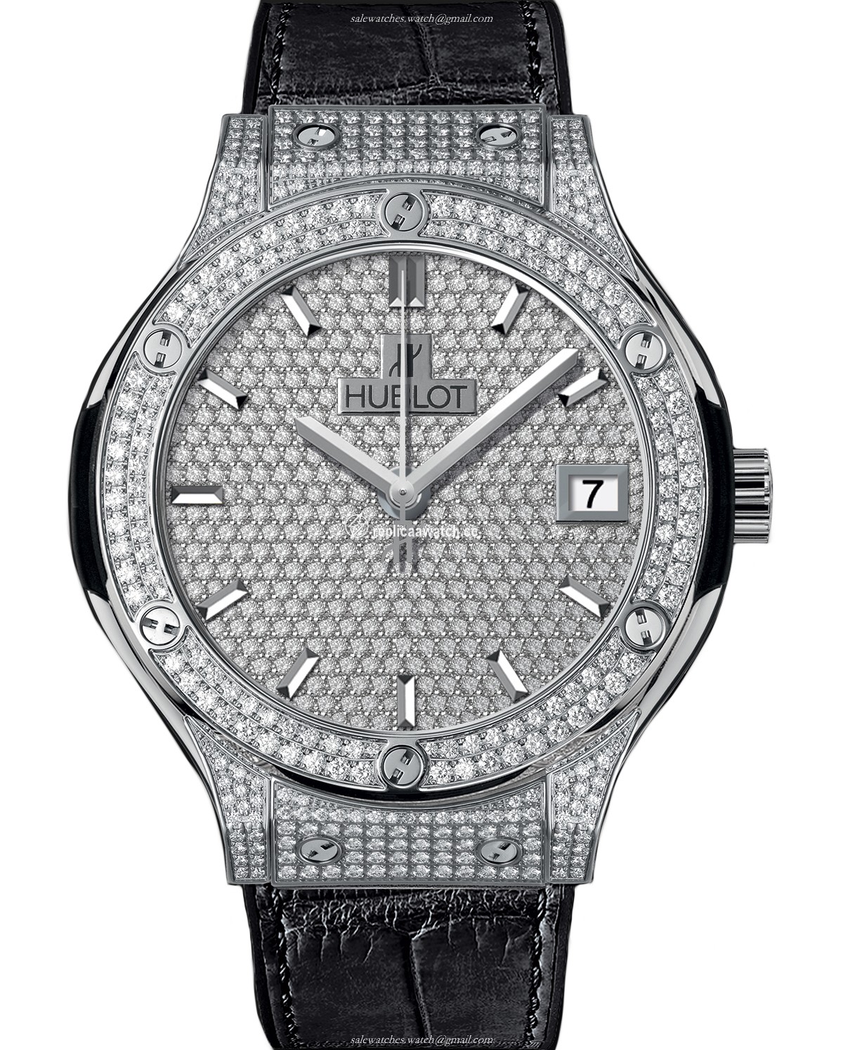 565.NX.9010.LR.1704 Hublot Classic Fusion Titanium Full Pave 38MM