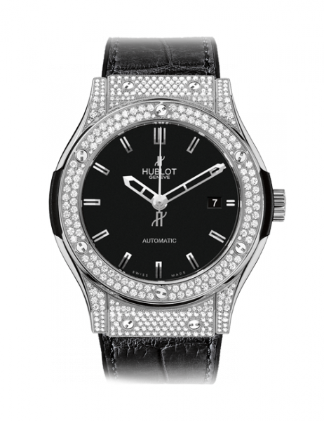 542.NX.1170.LR.1704 Hublot Classic Fusion Titanium Pave 42MM