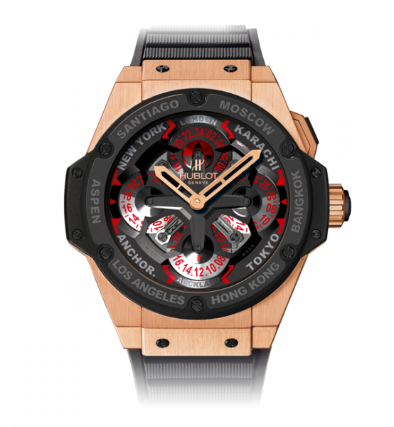771.OM.1170.RX Hublot King Power Unico GMT King Gold Ceramic