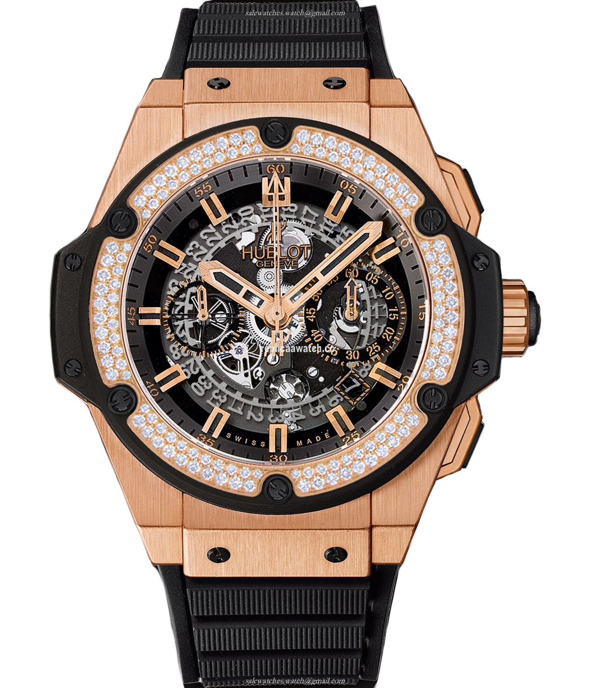 701.OX.0180.RX.1104 Hublot King Power Unico King Gold Diamonds
