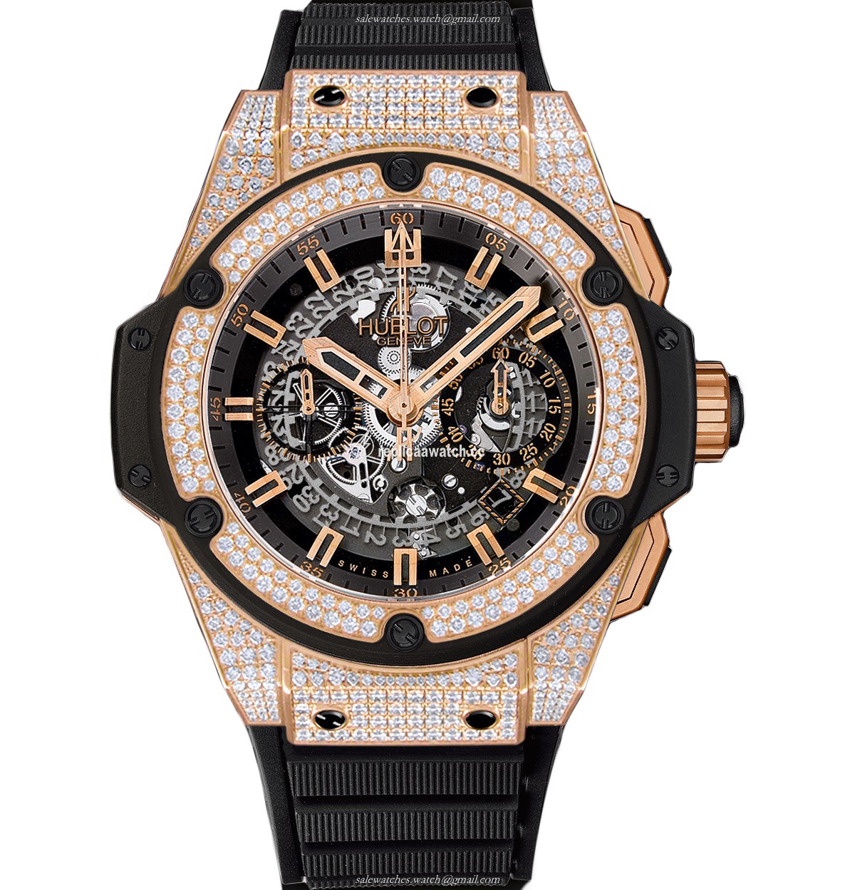 701.OX.0180.RX.1704 Hublot King Power Unico King Gold Pave