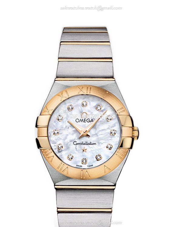 123.20.27.60.55.002 Omega Constellation Ladies Quartz 27 MM