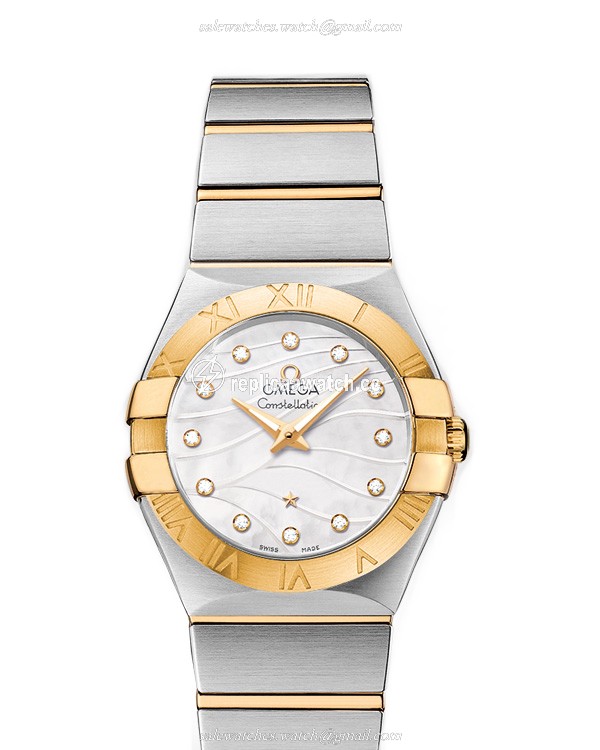 123.20.27.60.55.005 Omega Constellation Ladies Quartz 27 MM