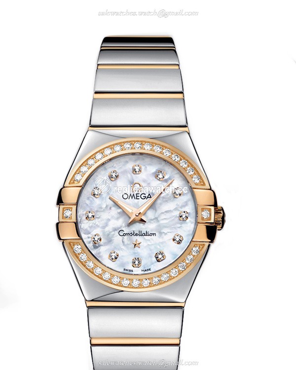 123.25.27.60.55.007 Omega Constellation Ladies Quartz 27 MM