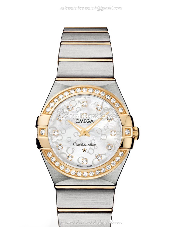 123.25.27.60.55.010 Omega Constellation Ladies Quartz 27 MM