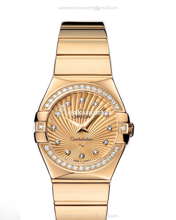 123.55.27.60.58.002 Omega Constellation Ladies Quartz 27 MM