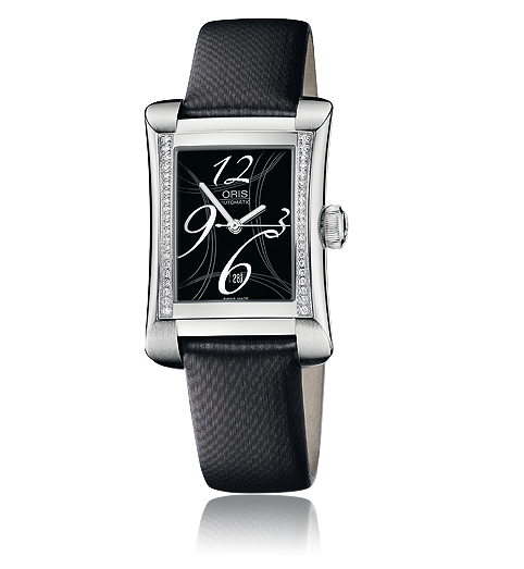 01 561 7621 4964-07 5 16 75 Oris Culture Ladies Rectangular Date Diamonds