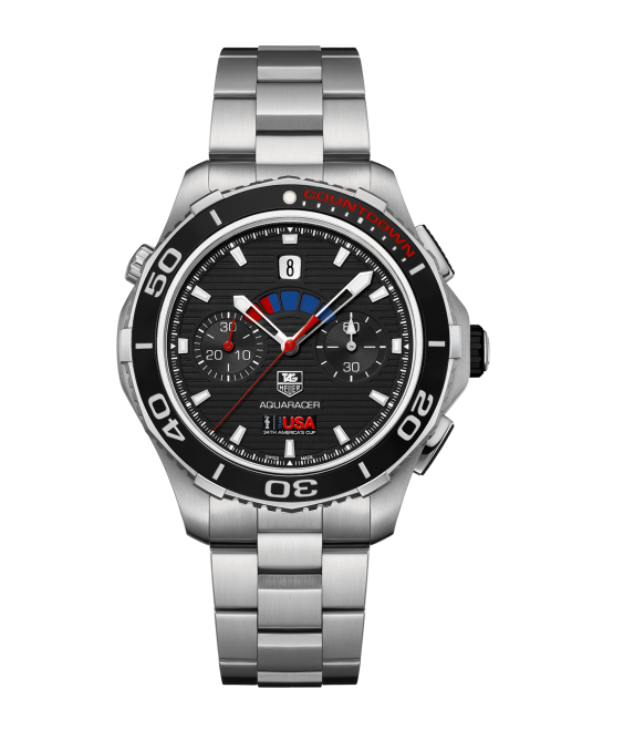 CAK211B.BA0833 TAG Heuer Aquaracer 500m Calibre 72 Countdown Automatic Chronograph 43 mm Limited Edition Team USA
