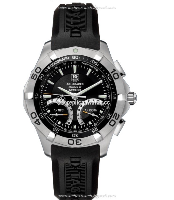 CAF7010.FT8011 TAG Heuer Aquaracer Calibre S 1/100TH Sec Electro-Mechanical Chronograph 43 mm