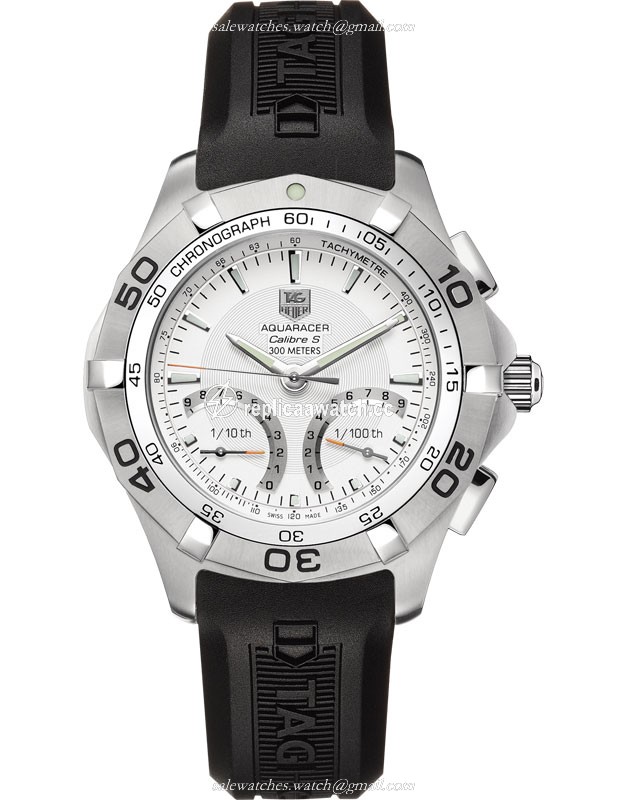 CAF7011.FT8011 TAG Heuer Aquaracer Calibre S 1/100TH Sec Electro-Mechanical Chronograph 43 mm