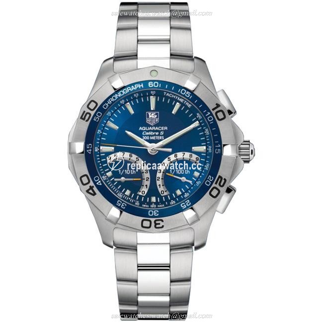 CAF7012.BA0815 TAG Heuer Aquaracer Calibre S 1/100TH Sec Electro-Mechanical Chronograph 43 mm