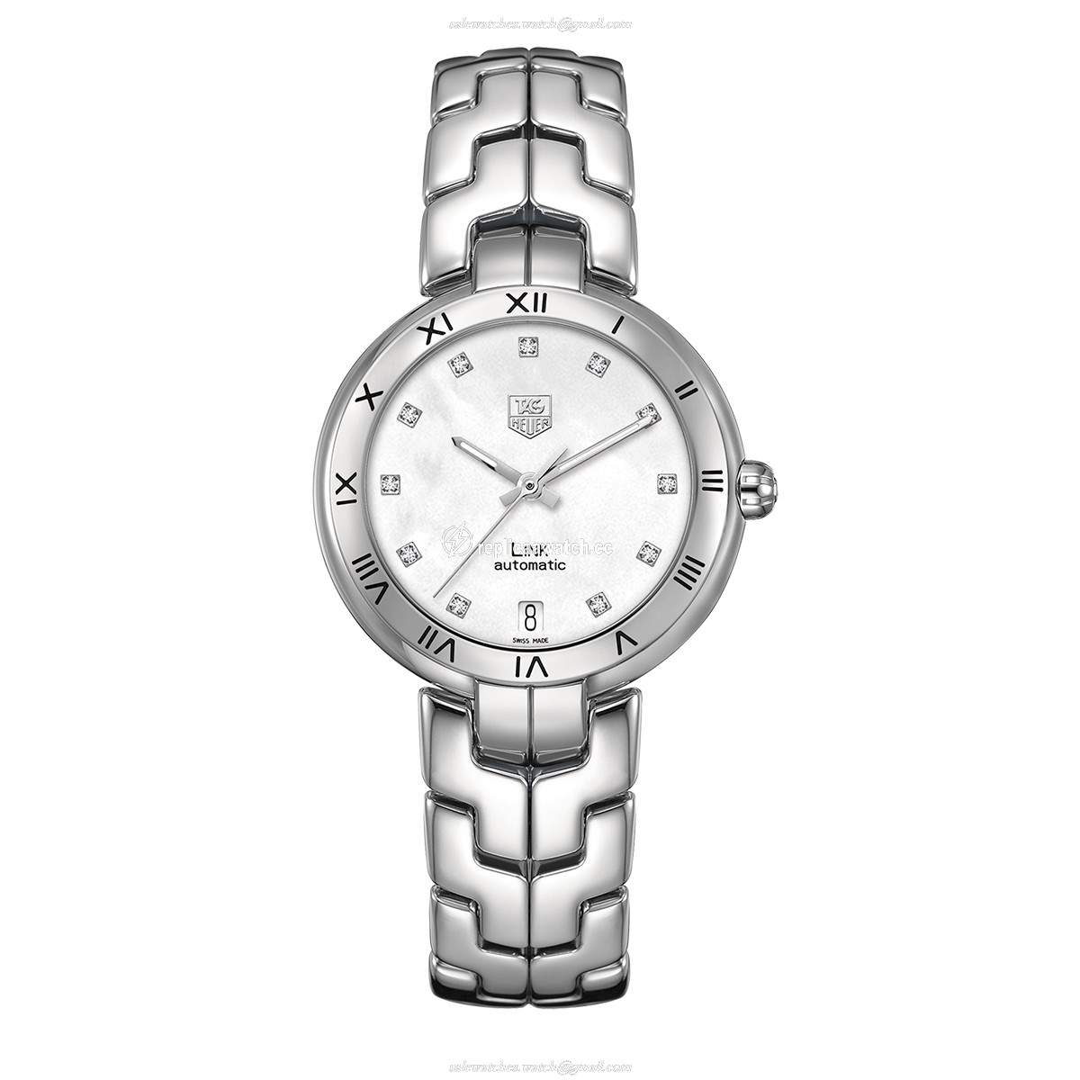 WAT2315.BA0956 TAG Heuer Link Diamond Dial Diamond and Roman Numeral Bezel
