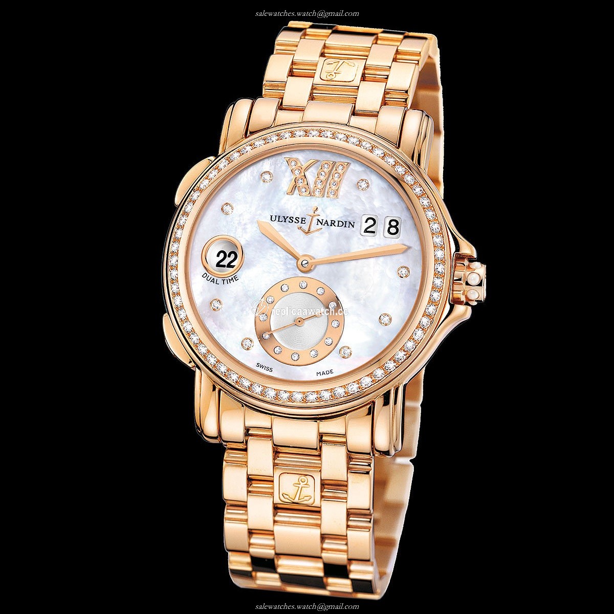 246-22B-8/391 Ulysse Nardin Functional Ladies - Dual Time Lady