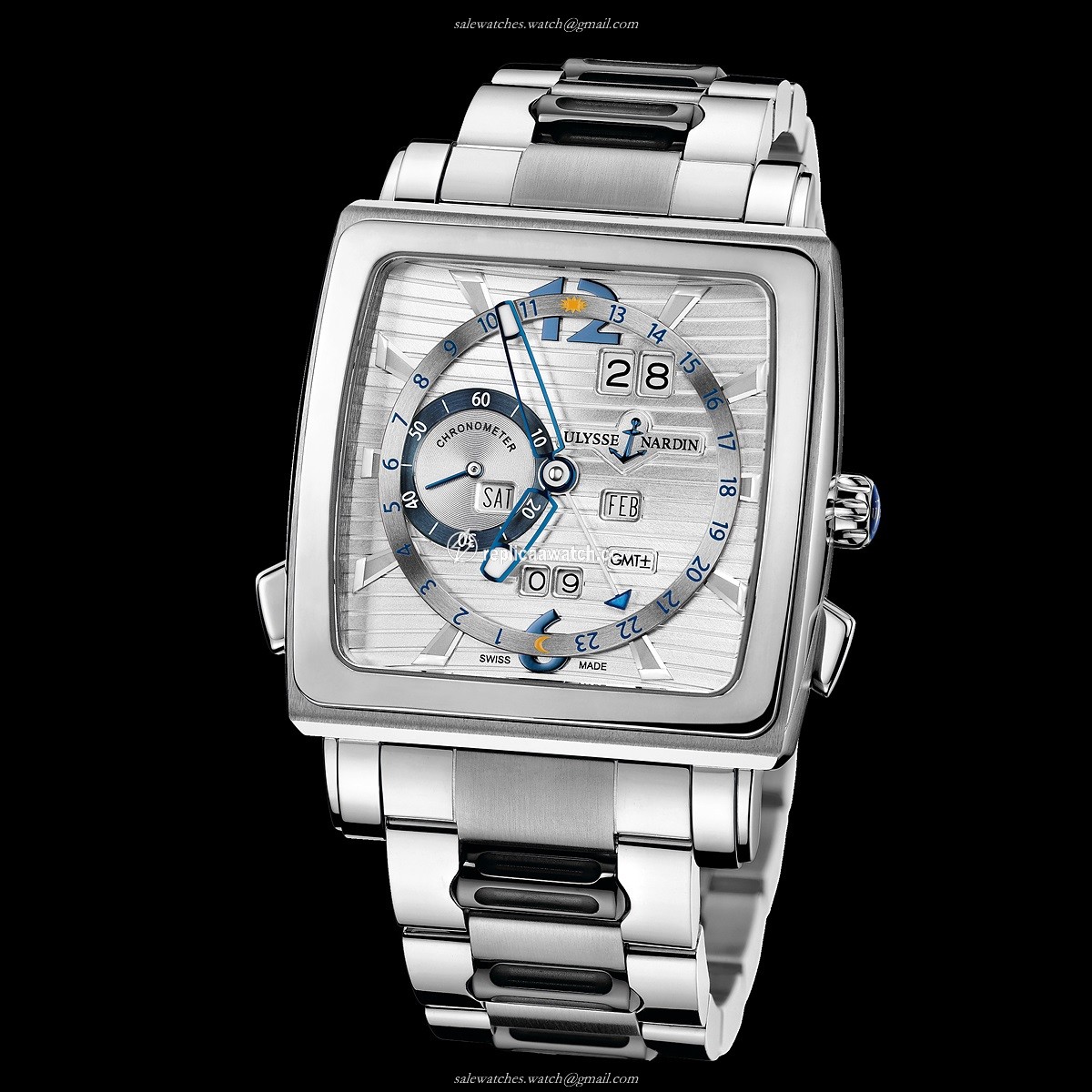 320-90-8M/91 Ulysse Nardin Functional Quadrato Perpetual