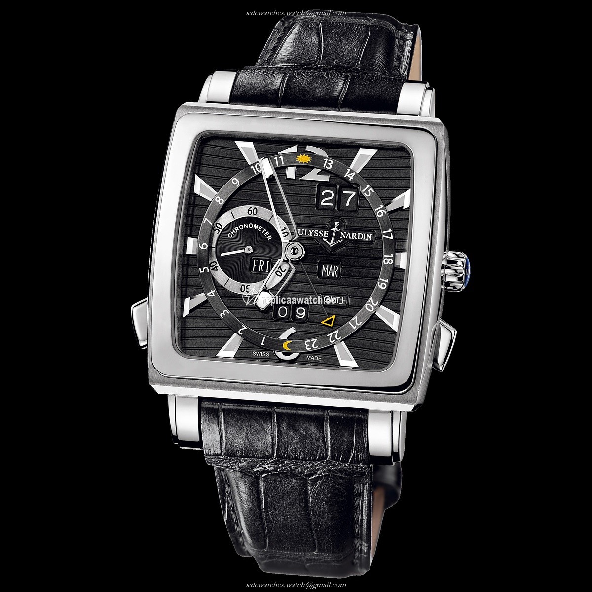 320-90/92 Ulysse Nardin Functional Quadrato Perpetual