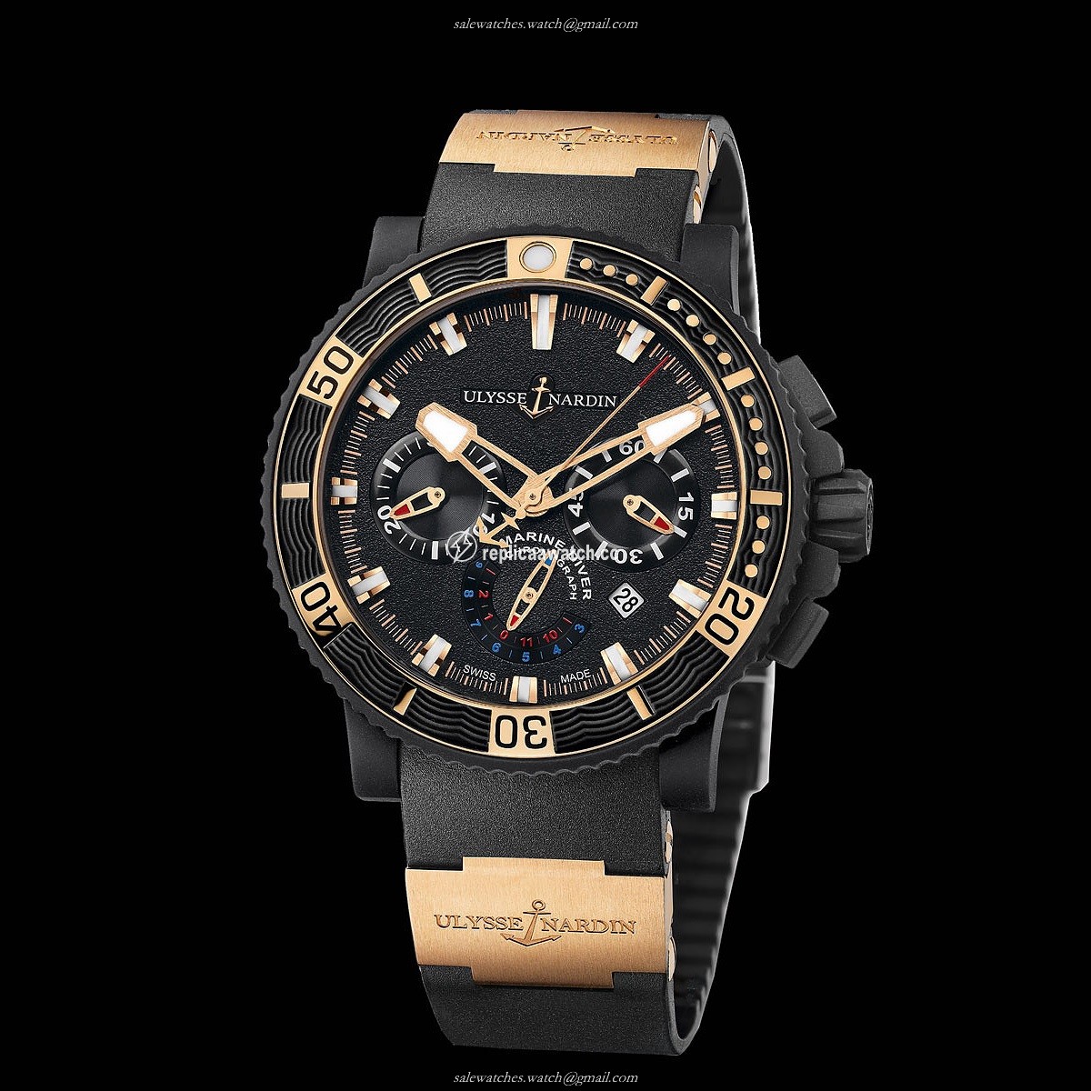 353-90-3 Ulysse Nardin Marine Black Sea Chronograph