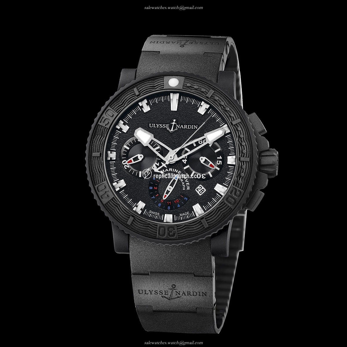 353-92-3C Ulysse Nardin Marine Black Sea Chronograph