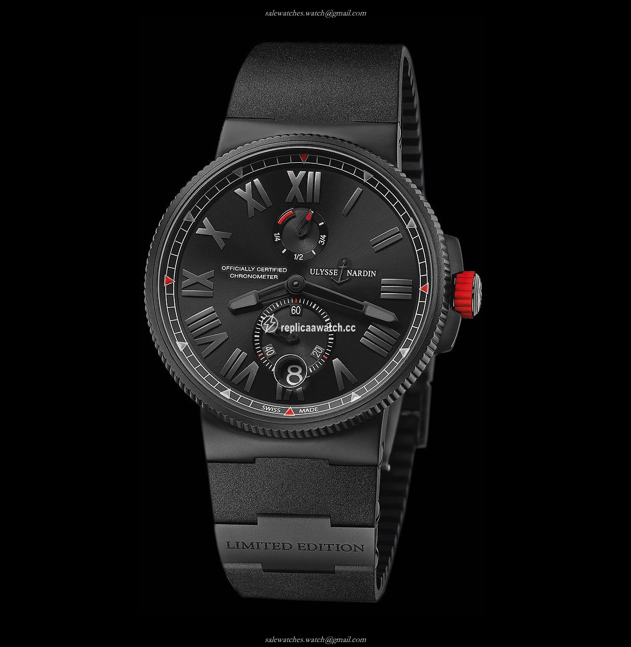 1183-122LE-3C/BLACK-BQ Ulysse Nardin Marine Chronometer Manufacture Boutique Exclusive Timepiece