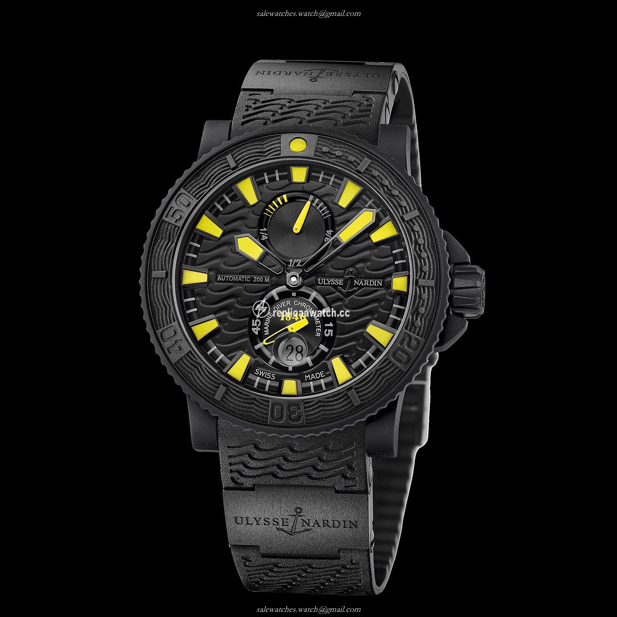 263-92-3C/924 Ulysse Nardin Marine Diver Black Sea / Blue Sea