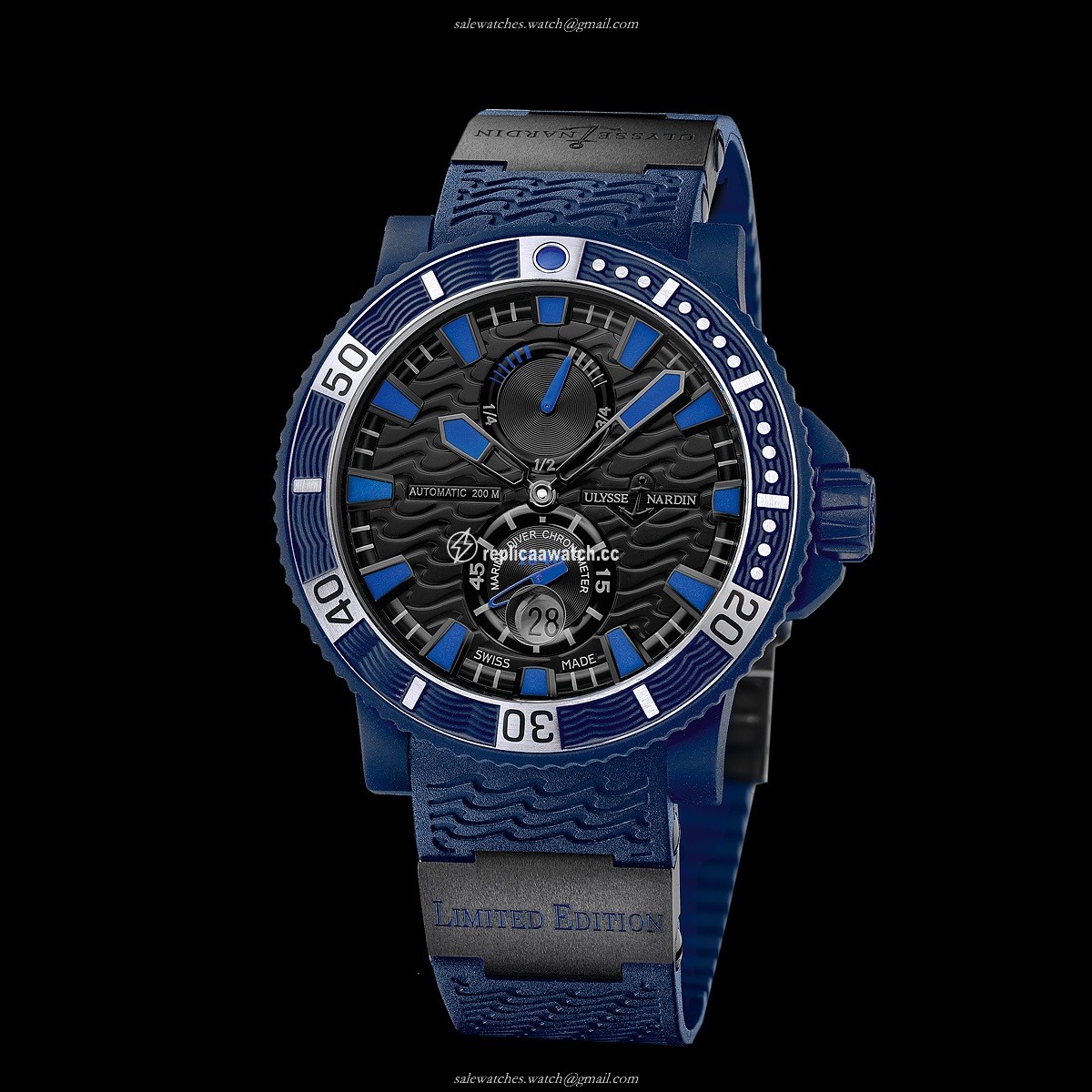 263-97LE-3C Ulysse Nardin Marine Diver Black Sea / Blue Sea