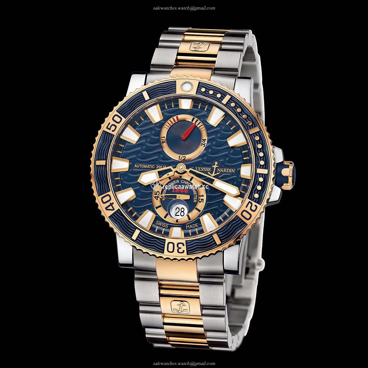 265-90-8M/93 Ulysse Nardin Marine Diver Titanium