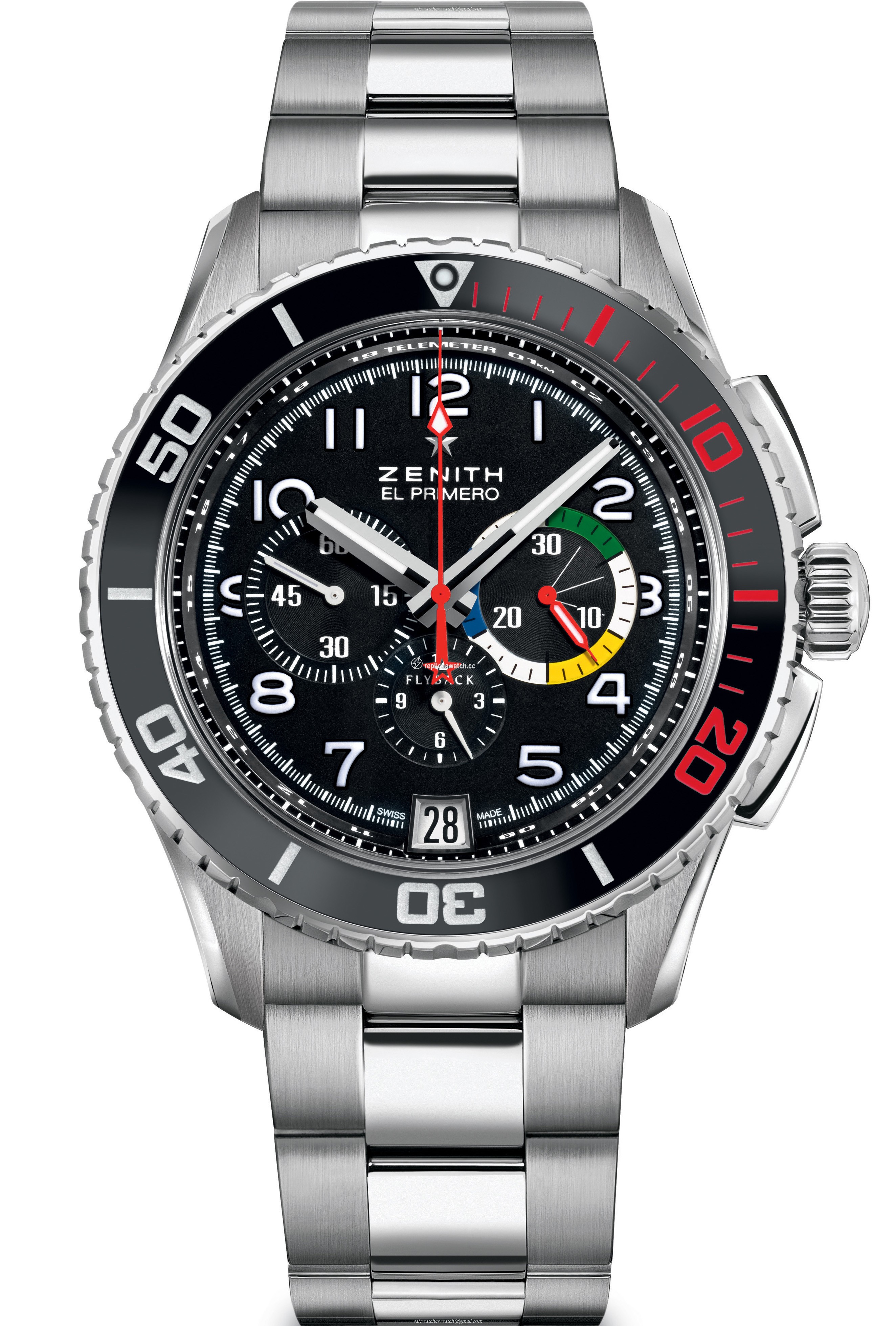 03.2061.405/21.M2060 Zenith El Primero Stratos Flyback Rainbow
