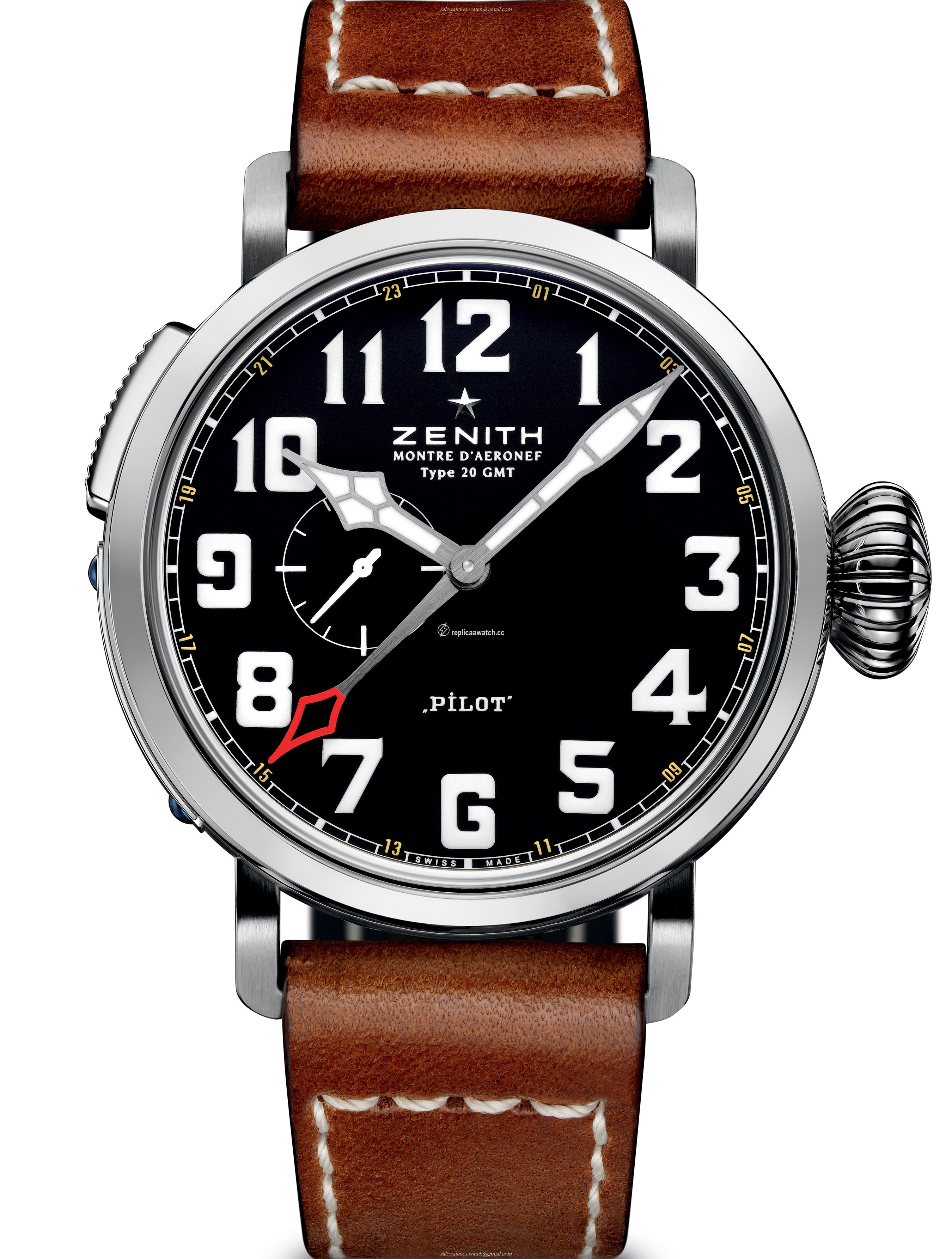 03.2430.693/21.C723 Zenith Pilot Type 20 GMT